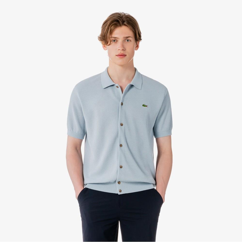 Lacoste Men's Openwork Short-Sleeve Cardigan AH457E-56GHBA