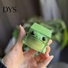 Decorative Resin Ornaments Cube Frog Desktop Ornament, Square Figurine for Home Office Tabletop Art Pieces Desk Shelf Decoration, Funny Statue