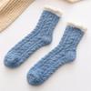 7 Pairs Solid Color Autumn Winter Coral Velvet Pink Socks Women Warm Thickened Sleep Floor Socks for Ladies