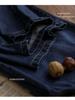 Women's Retro High Waist Color Block Wide Leg Denim Jeans