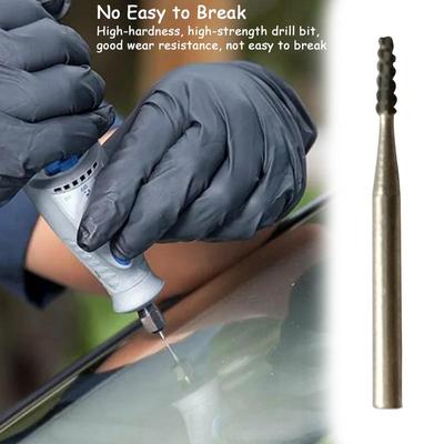 Średnica 1mm DIY Narzędzie do naprawy szkła samochodowego Szyba samochodowa Wiertło ogonowe 1.5mm Stożkowe metalowe wiertło Do szkła samochodowego Srebrne