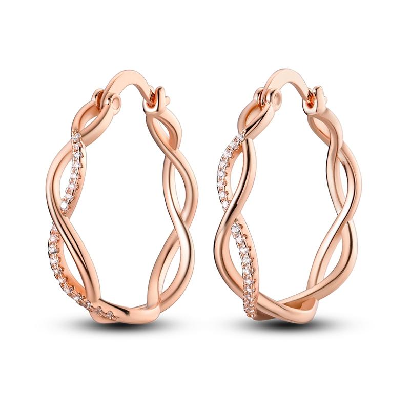 925 Sterling Silver Curve Weaving Large Circle Series Earring Jewelry Versatile Hoop Earrings for Women Jewelry Fine Gifts