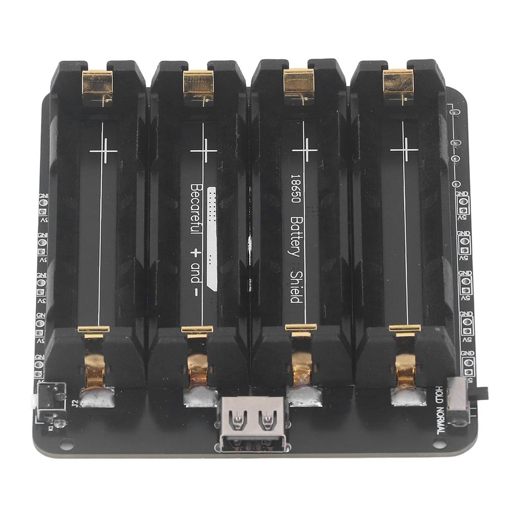4 Slot Lithium Battery Holder Shield Case Battery Development Board with Overcharge Protection DC 5V