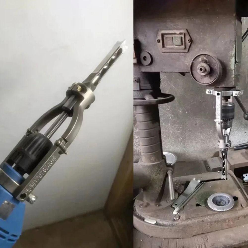 Adjustable Clamp Square Hole Drill Fixed Bracket Sturdy Spare Parts Electric Drill Mounting Bracket Portable