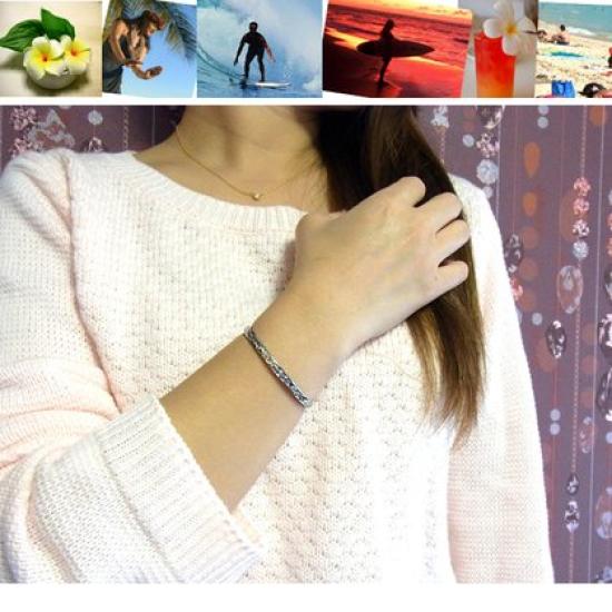 Havajský náramek Značka Nerezová ocel Chirurgická nerezová ocel 316L Růžové zlato S Dámský Pánský