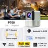 P700 Projector 4K Ultra HD 1080P Android 10 350 ANSI Lumens Wi-Fi 6 BT 5.2 Auto Keystone Suitable for Home & Outdoor Fun
