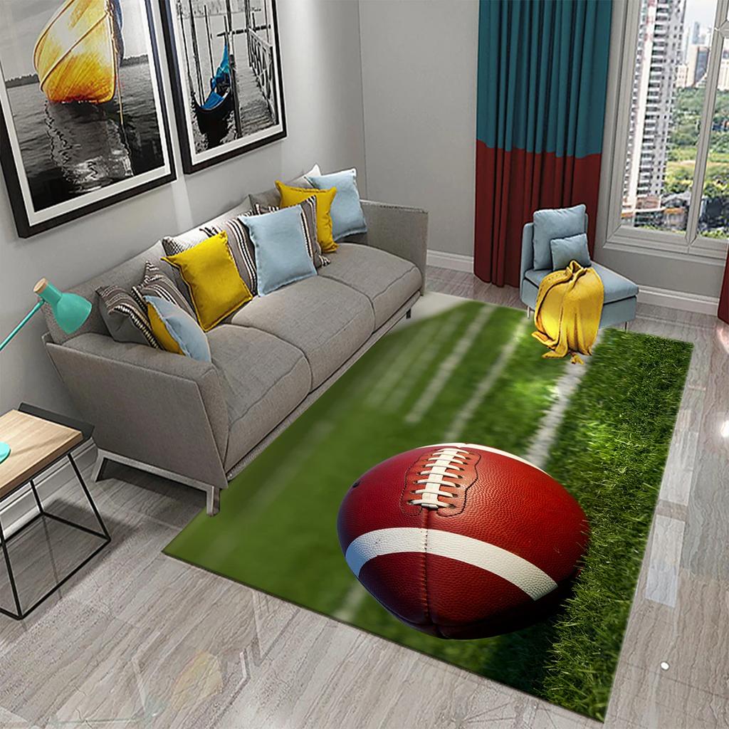 Sport Carpet Boxing Gloves Rug Physical Education Rectangle Area Rugs for Adult Yoga Mats Living Room Black Flat Mat Doormat