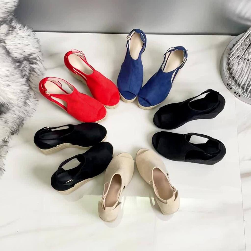 Ladies Elegant Open-toed Thick-soled Wedge Sandals
