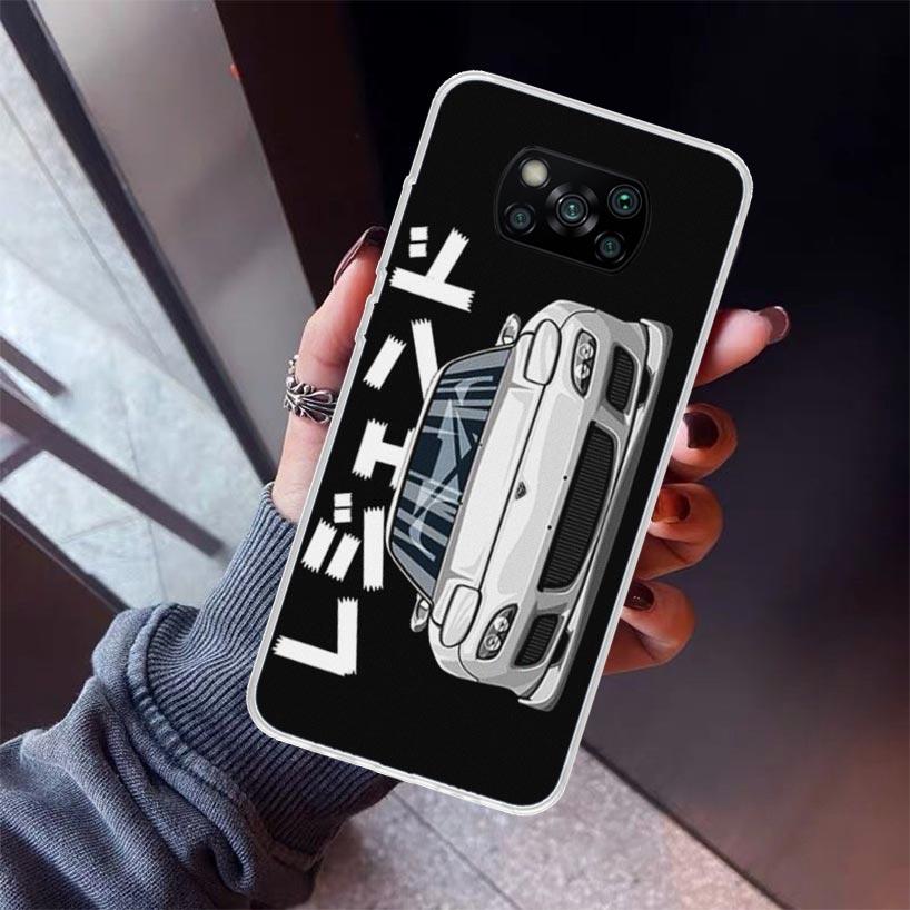 JDM Tokyo Drift Sports Car Phone Case For Xiaomi Poco X7 X6 X5 Pro F7 Ultra Redmi 15C 15 13 13C 12 12C 10 10A 10C 9 9A 9C 9T She