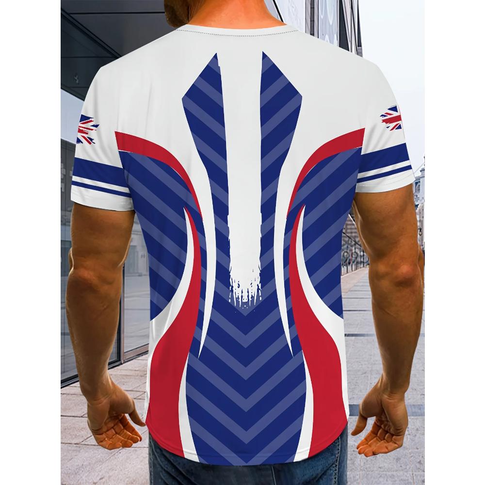 Breathable Casual Men's Printed Top Short Sleeve Daily Versatile T-Shirt Comfortable T-Shirts Men’s