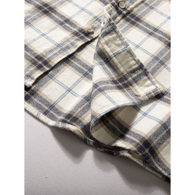 Plaid Long-Sleeved Shirt for Men, Trendy Brand, American Retro Street Fashion Top, Pure Cotton, Versatile, Loose Casual Shirt, Trendy