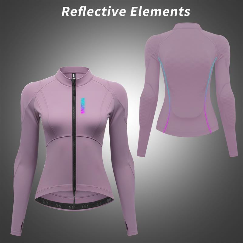 WOSAWE Women Motorcycle Jacket Body Soft Armor Shirt CE Certified Summer Ladies Downhill Motocross Riding Clothing Reflective