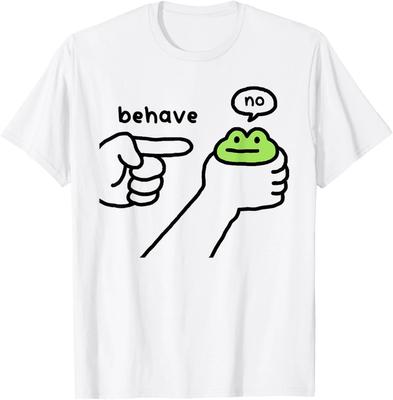 Unehrlicher Frosch Lustiger Frosch Meme Benehmen Kein Cartoon Design T-Shirt unisex T-Shirt