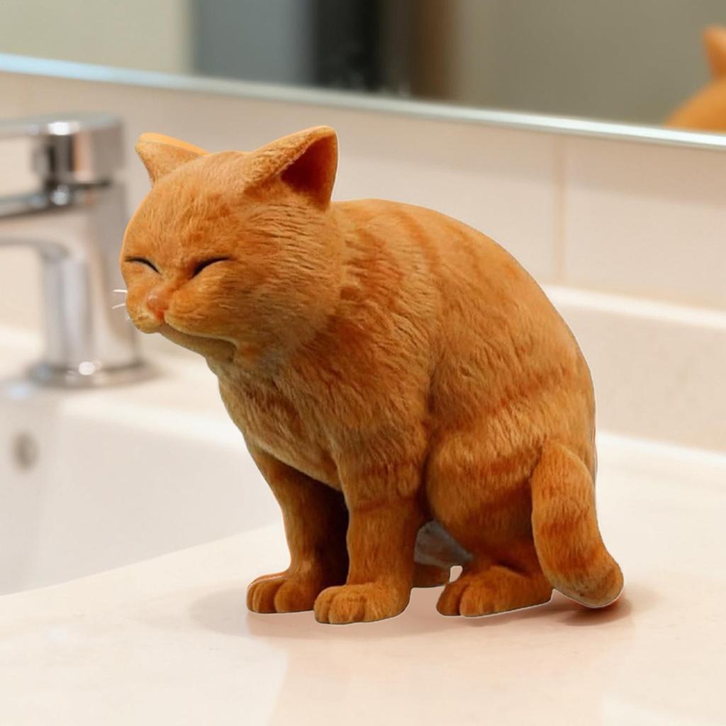 Toothpaste Cover 2.36Inch Silicone Paste Squeezer Pooping Cat Toothpaste Topper For Kids Bathroom Travel Home Kitchen Bedroom