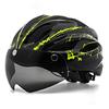 sale cycling bicycle helmet with magnetic goggles and battery tail light for adult road mountain bike helmet motorcycle
