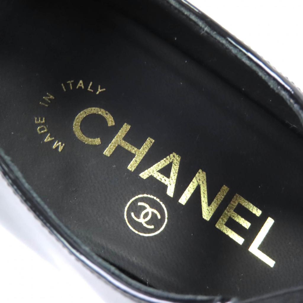 Excellent CHANEL pumps Merry Jane COCO Mark black Patent leather 36.5 G45356 Used