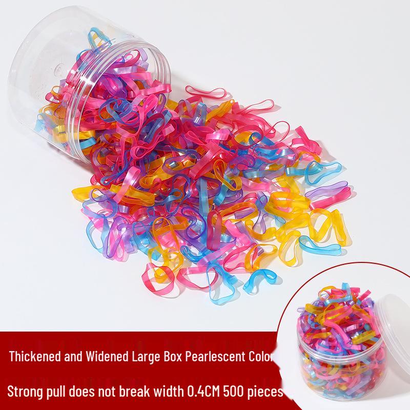 Children's Extra Thick Black Elastic Hair Ties - No Damage, High Elasticity