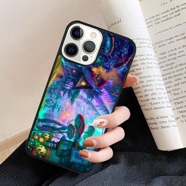 Alien Martian Psychedelic UFO Phone Case Back Cover for IPhone 18 17 Air 16 15 14 13 11 12 Pro Max Plus Fundas