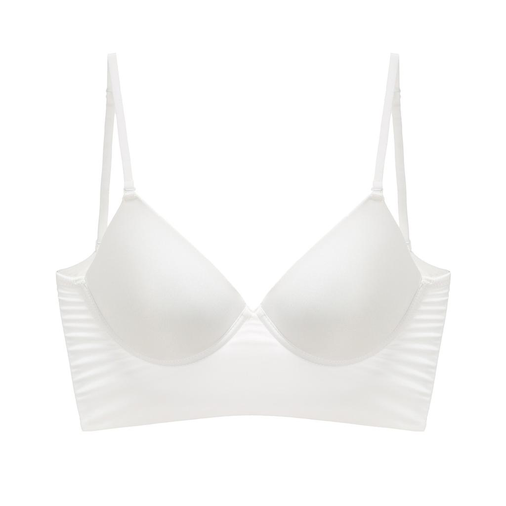 French Big Halter, Beautiful Back Bra, Big U Sexy Smooth and Seamless Underwear, Soft Steel Ring, Big Chest and Small Bra Cover.