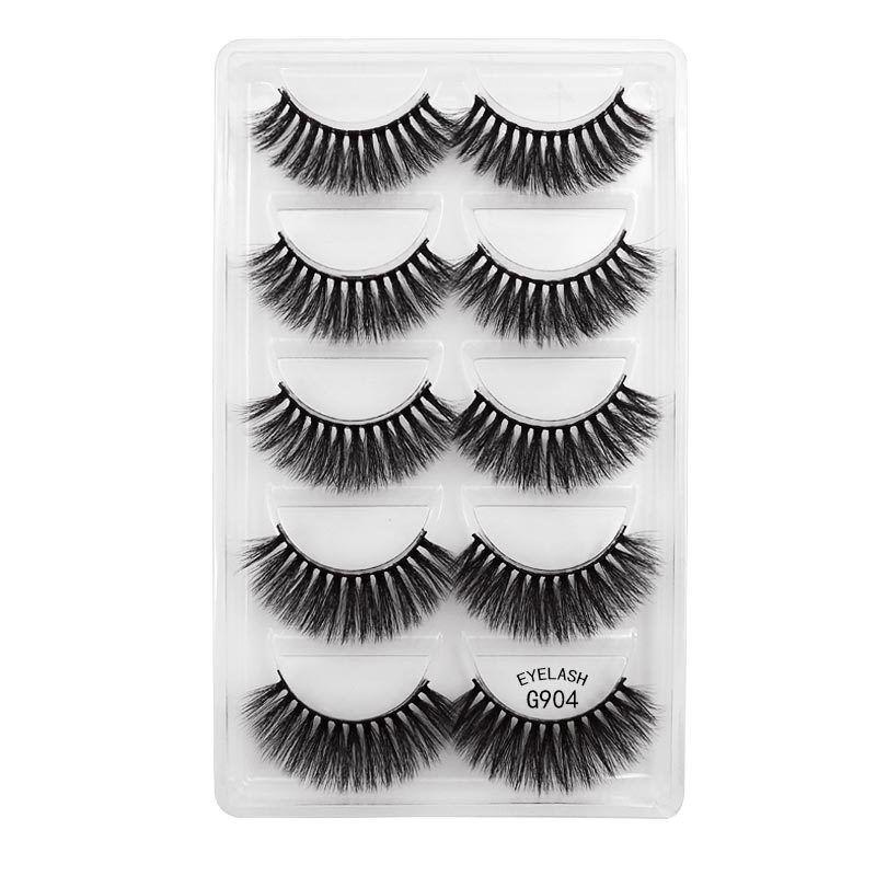 Lashie - Set mit 5 Paaren: Voluminöse Fox Eye Fake Lashes