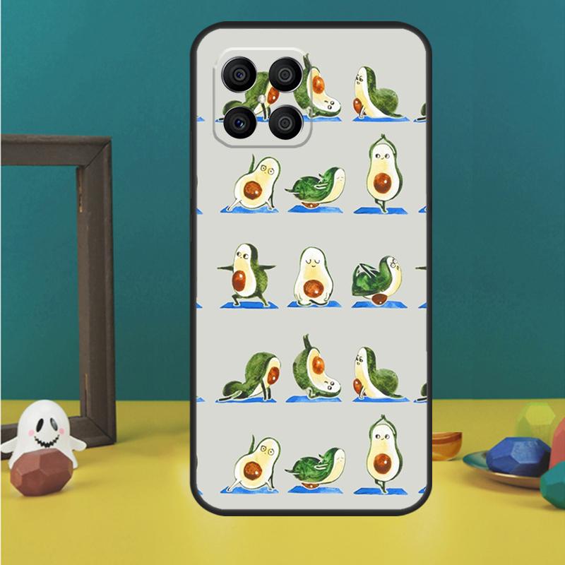 Avocado Yoga Funny Pattern Fundas For Huawei P20 P30 P40 P50 Pro Lite P Smart 2019 Nova 5T 9 Honor X7 X8 X9 50 Case