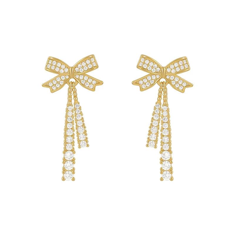 Versatile Bow Girl Earrings with Elegant Geometric Shapes, Personalized and Trendy Earrings for Women