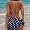 Trendy 2025 Women's Polka Dot Backless Bikini Set