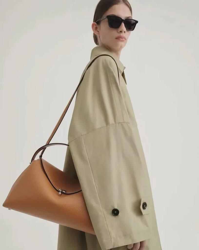 Luksuriøs svensk kuskinn pendlerbag: Skulderveske, crossbodyveske eller underarmsveske med høy kapasitet