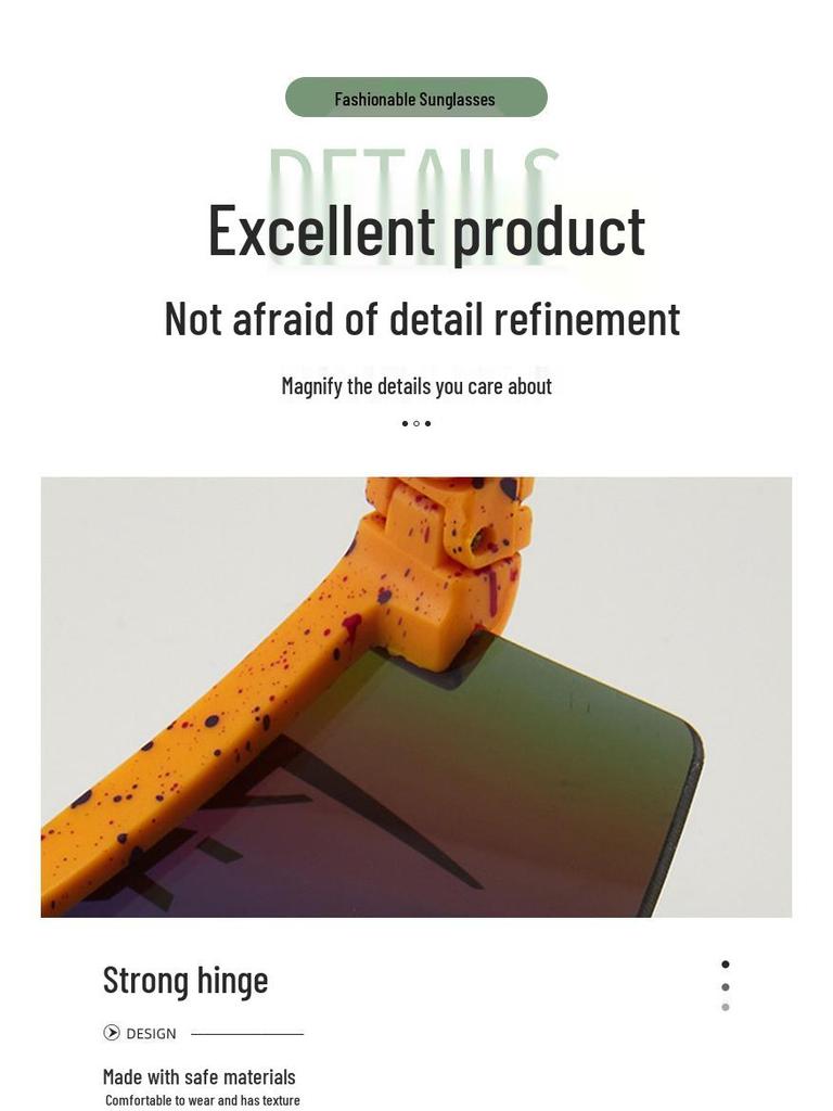 Nastavitelné unisex cyklistické sluneční brýle se čtvercovým rámem a UV ochranou