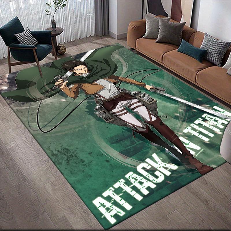 Attack On Titan Survey Corps Collection Anti-Slip Rug, Rectangular Carpet for Living Room, Bedroom, Sofa Zone & Game Space