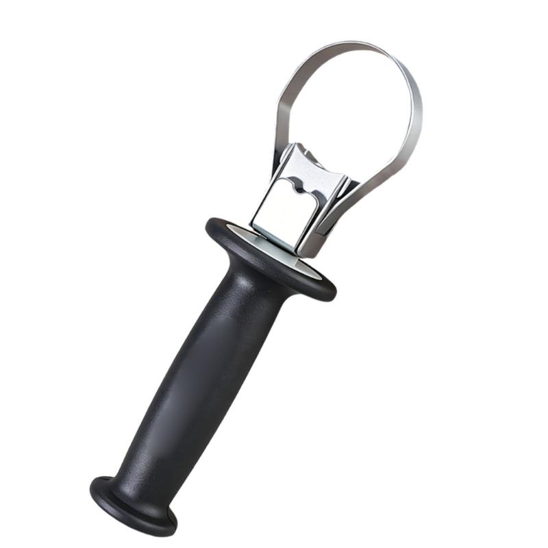ABS Replacement Side Handle with Textured Black Grip and Guard Collar for Installation, Repair Service, Single Handle