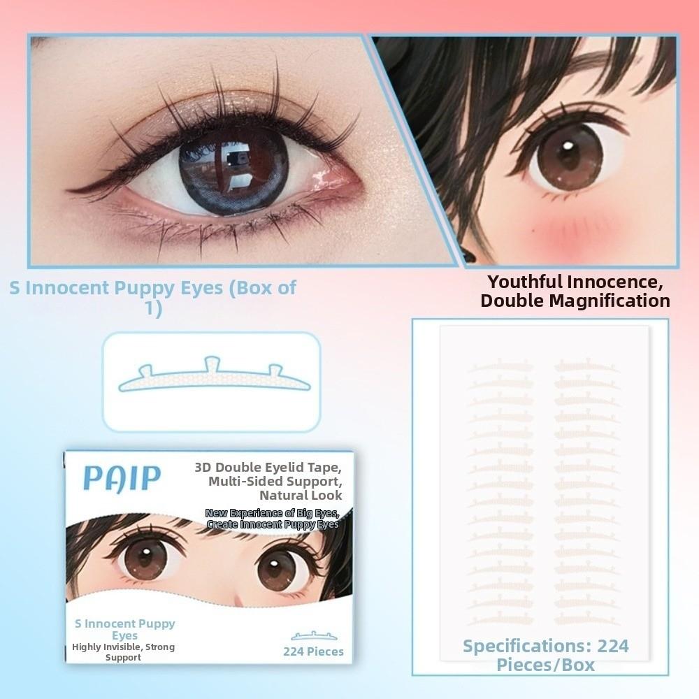 224Pcs/Box Lightweight Double Eyelid Patch Strips Self-Adhesive Double Eyelid Stickers