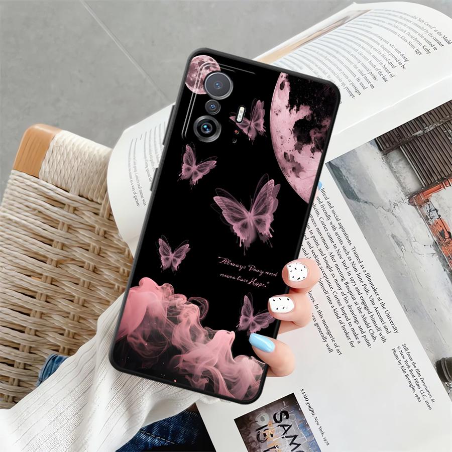 Simple Butterfly Funda Phone Cover Case for Xiaomi Mi 12T Pro 12X 11T 10T 11 12 14 13 Lite