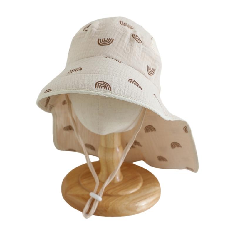 Toddler Sun Protection Hat Lightweight and Comfortable Fisherman Caps Stylish Shawl Headwear for Outdoor Activity