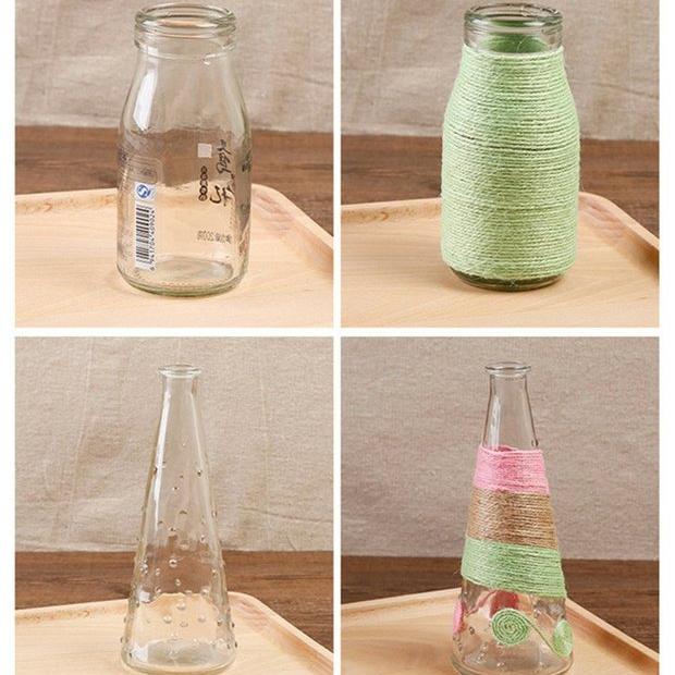 Kolorowa lina konopna, ręcznie robiony materiał dekoracyjny DIY, ręcznie robiony, grubo tkany sznur konopny, dekoracja ścienna ze zdjęciem, w zestawie z materiałem odpornym na zużycie