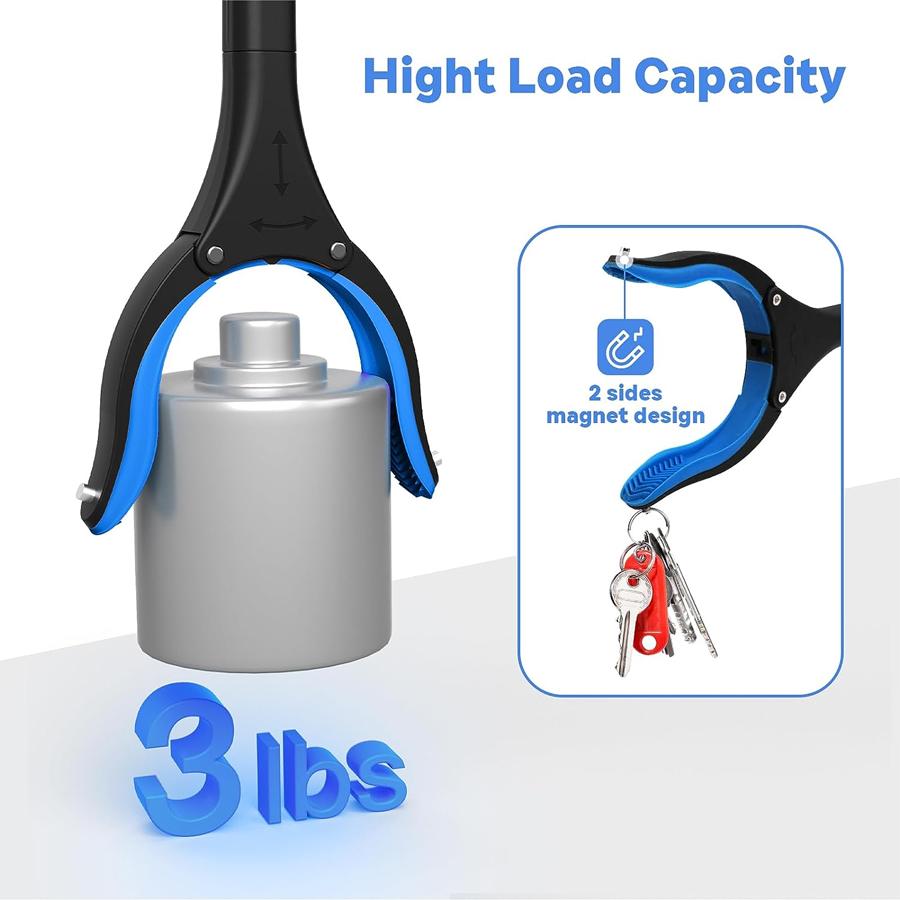 With 360° Swivel Grabber Trash Claw Foldable Grabber Trash Pick Up Stick ReachTool Litter Picker Arm Extension Outdoor