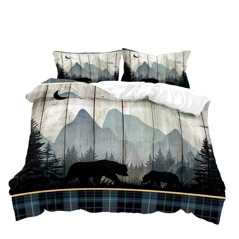 Pine Duvet Cover Sets for Teens Kids Adults Quilt Covers Lightweight Down Bedroom Decor 2 Pillowcases 1 Duvet Cover No Comforter