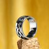 European and American Personalized Retro Woven Viking Men's Titanium Steel Ring, Stainless Steel Ring Fashion Daily Jewelry Gift Accessories