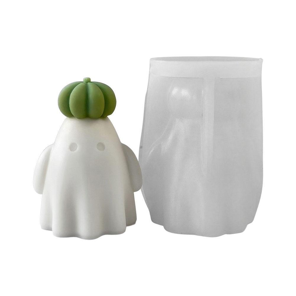 

1pcs DIY Silicone Mold Resin Craft Halloween Ghost Decoration Making Safe For Party Gift Soap Candle Chocolate Easy Release Tool