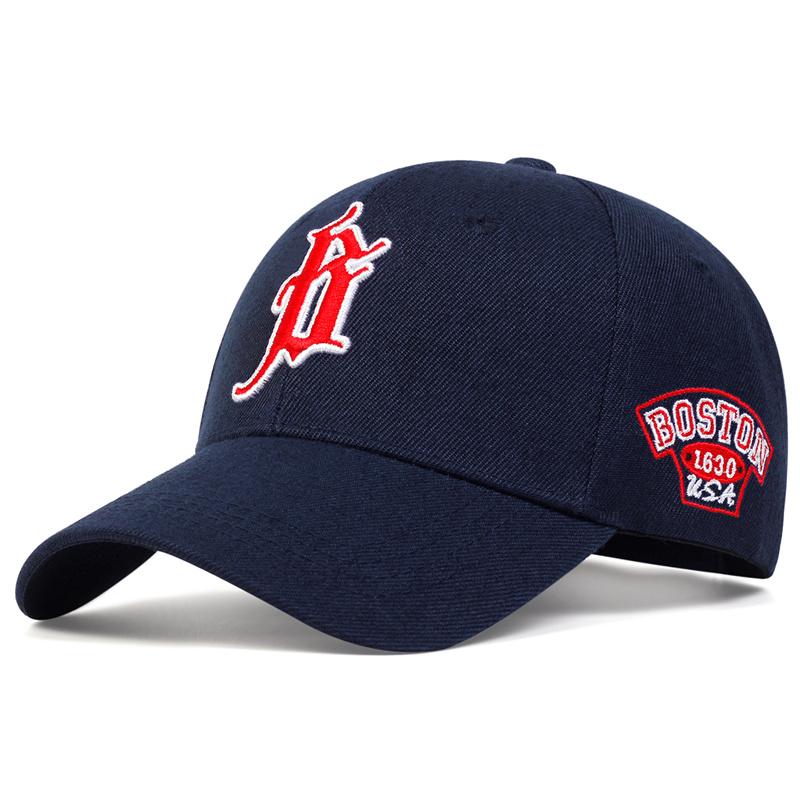 Letter B Side BOSTON Embroidery Baseball Cap Men Women Spring Summer Sun Hats Cotton Snapback Hat Unisex Hip Hop Trucker Caps