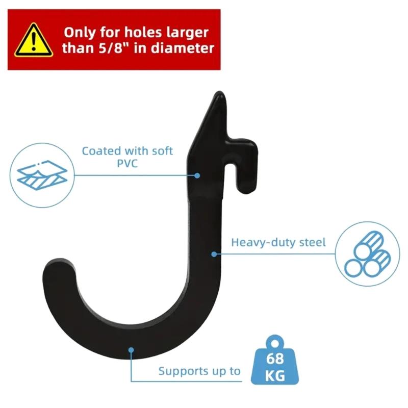High Strengths J Hook For Power Rack 100kg Weight Capacity Without Tool Installation For Fitness Training Home Gym Use
