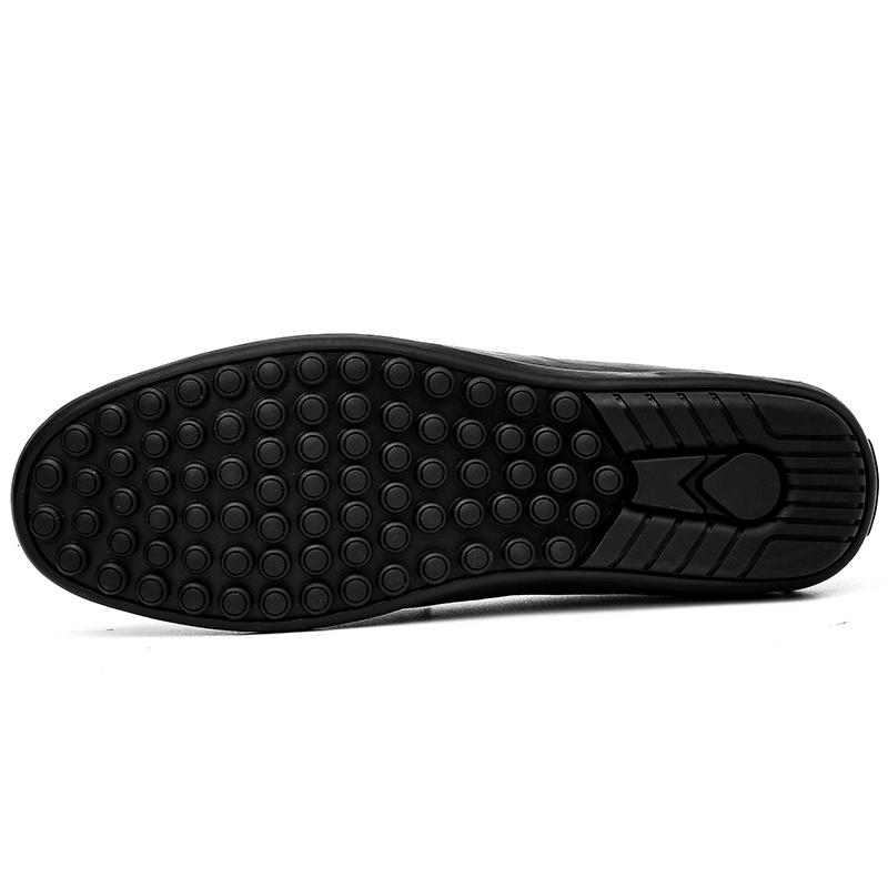 Fashion Men's Slip-on Shoes Men's Handmad Breathable Genuine Leather Dress Shoes Fashion Designer Classic Round Toe Soft Loafers Mo-3275