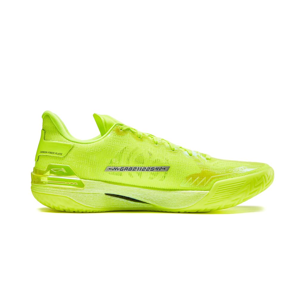Li Ning Gamma Basketballschuhe Herren Niedrig geschnitten Fluoreszierend Gelb Grün ABAV035-30