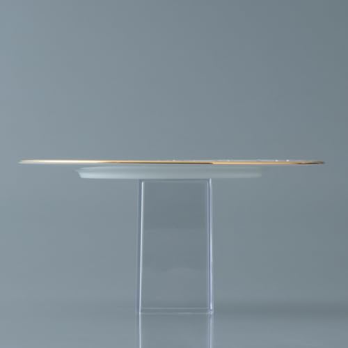 NARUMI Rondo Plate Set, 21cm, Gold and Platinum, Set of 2, Elegant and Stylish, Perfect for a Pair of Wedding Gifts, Gift Boxed, Product Number: 97351