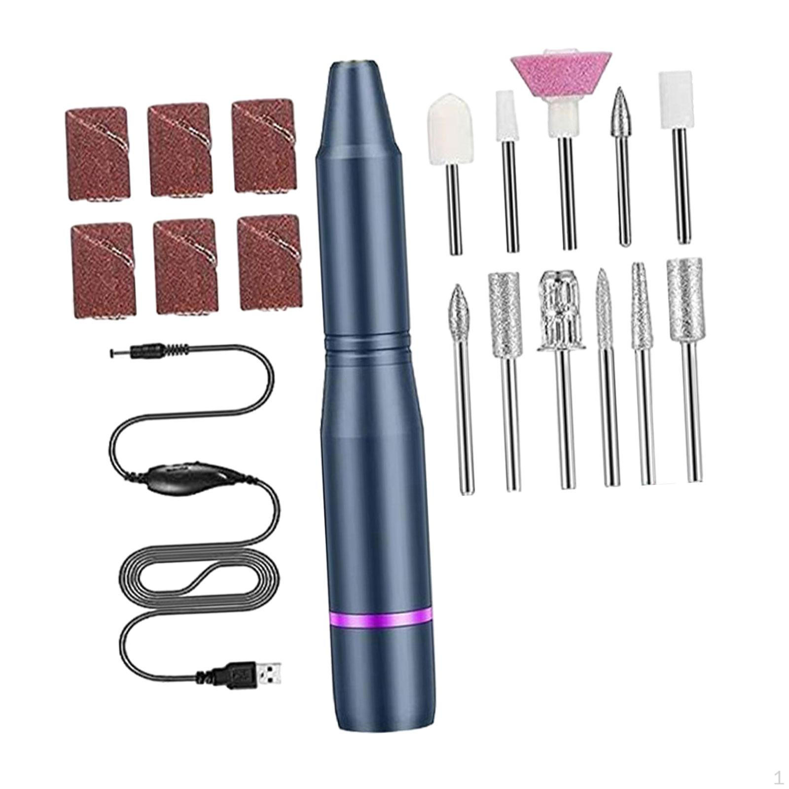 

Cordless Electric Nail Care System for Home And Salon Use синій