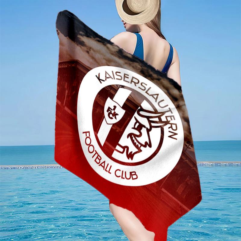 1pz Telo Mare Football Club Kaisers-lautern - Morbido, Assorbente in Microfibra, Leggero, Ideale per La Spiaggia, Feste, Viaggi, Campeggio regali per tifosi