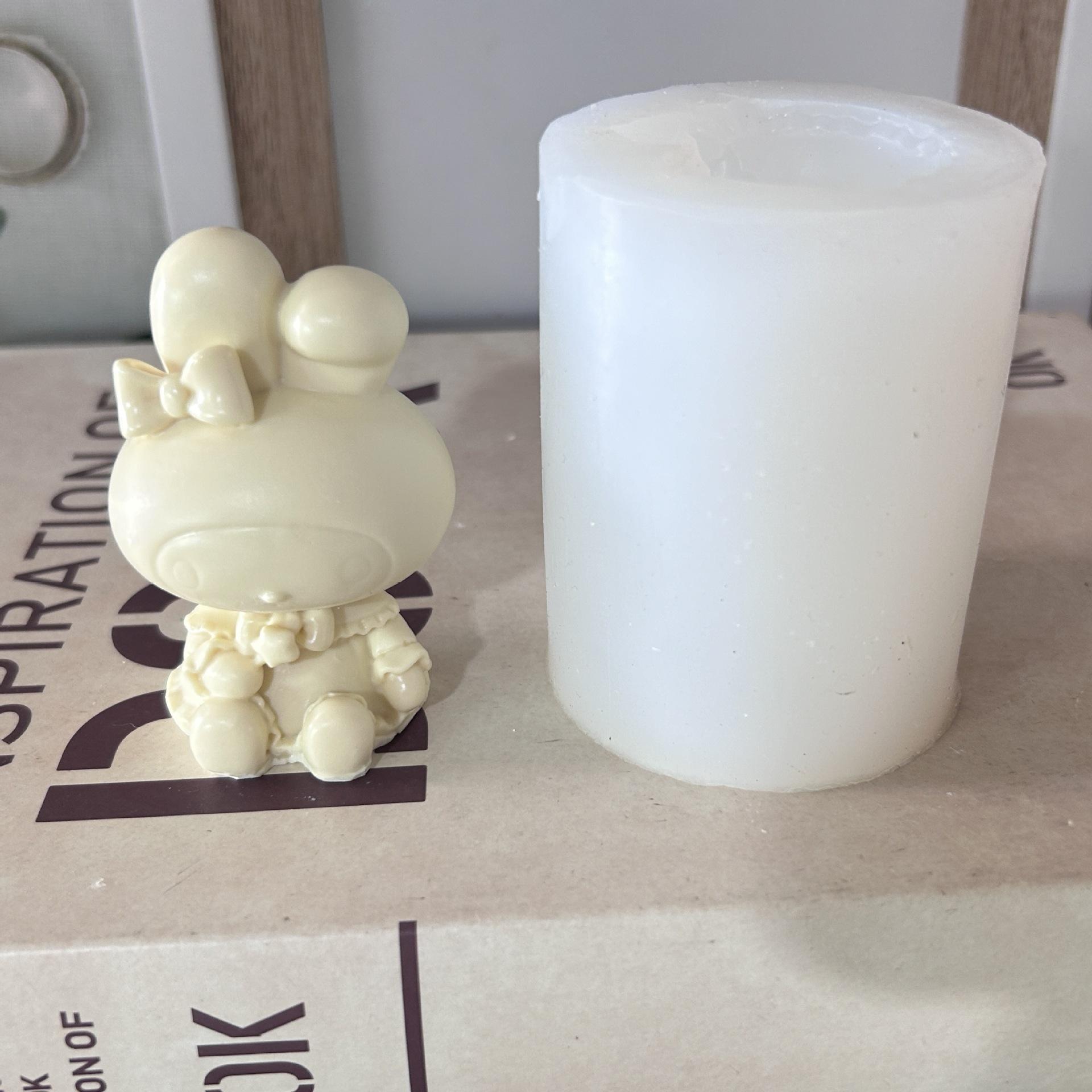 

7 см Силиконовая форма Искусство и ремесла производство Жидкое искусство DIY Мыло Силиконовая форма 3D Милый кролик Ароматерапевтическая свеча Эпоксидная смола пипетка Форма