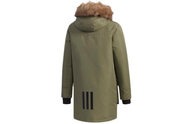 Adidas Neo Down Jackets Men's Khaki Brown Hooded Moderate Other EI4396