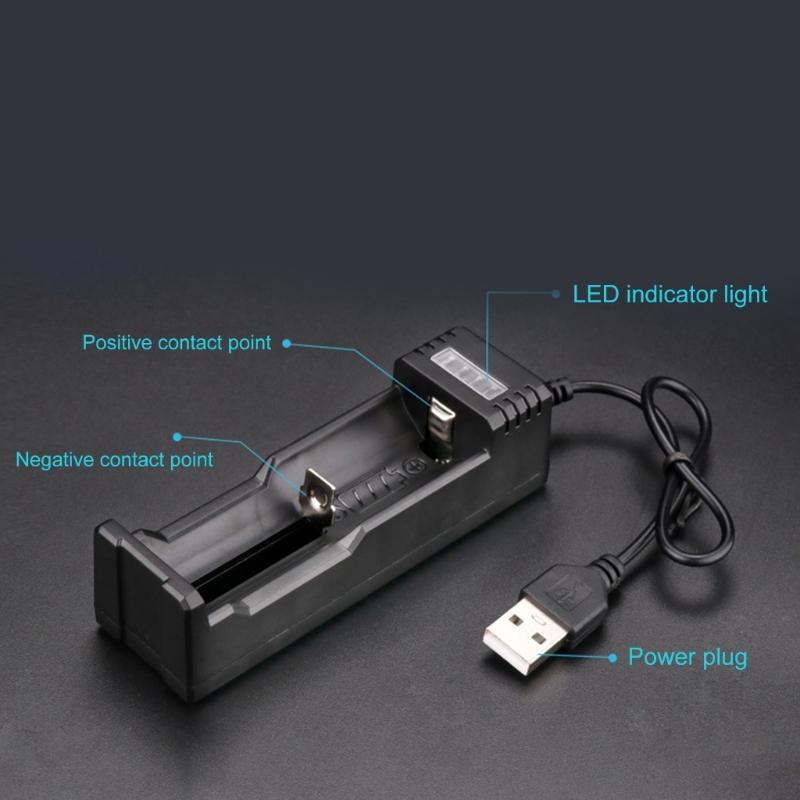 Automatischer Akkuladeadapter USB-Strom Sichere Lademaschine Kunststofftextur für 26650/18650 Reiseprojekte