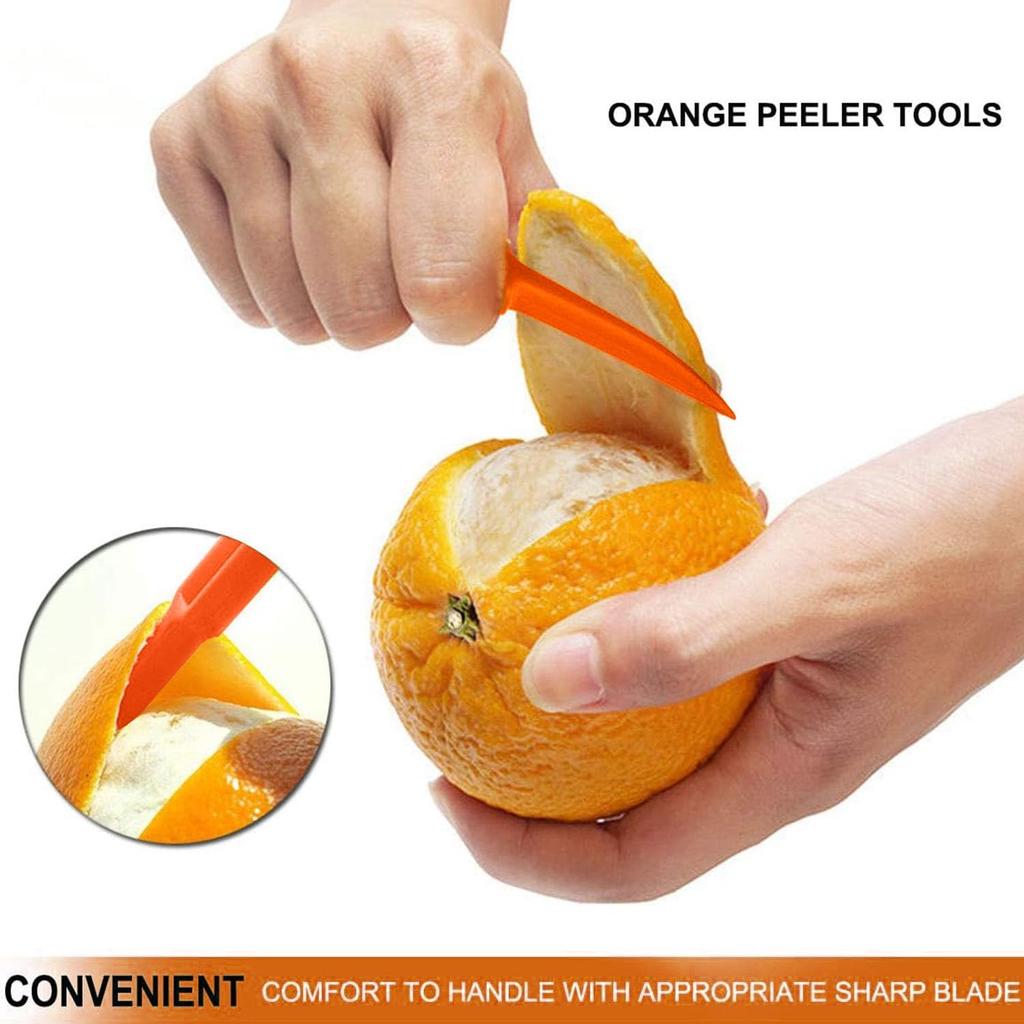 Orange Peeler Tools Citrus Peel Cutter Plastic Fruit Vegetable Slicer Cutter Lemon Peeler Opener Remover Fruit Tools Kitchen Accessories Cooking